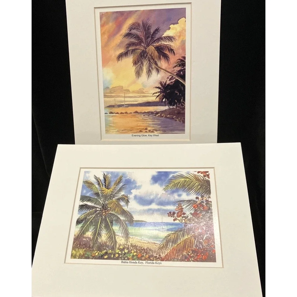 Bahia Honda Evening Glow Florida Keys Sailboat Tropical Painting George Salhofer